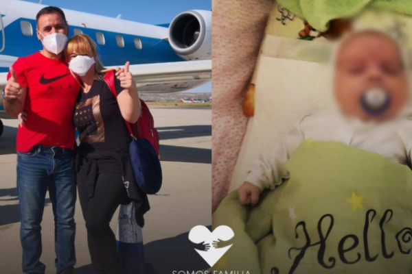 Los argentinos que luchaban para viajar a Ucrania a conocer a su bebé ya llegaron a Kiev